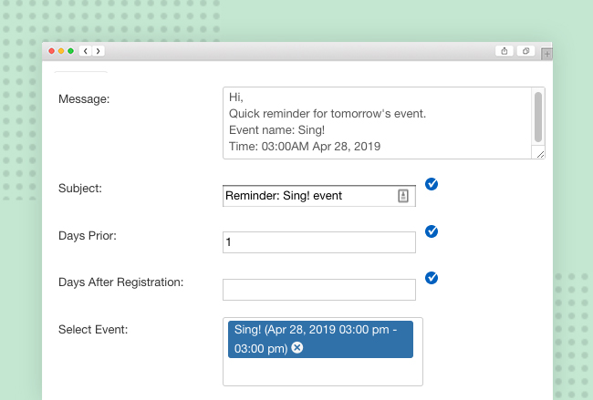 DT Register joomla events registration reminder email